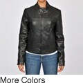 Knoles & Carter Women's Short Minimalistic Leather Jacket