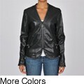 Tibor Women's Waist Length Leather Jacket