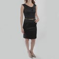 Corey P Women's Missy Black Leopard Belt Sheath Dress