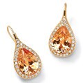 Lillith Star 18k Goldplated Champagne and White Cubic Zirconia Earrings