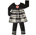 AnnLoren Girl's Tie-dye Baby Doll 2-piece Top and Pant Set