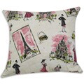 Tres Chic Black and Pink Throw Pillow