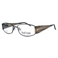 Kay Unger Women's K103 Black Mosaic Optical Frames