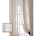 Linen Open Weave Natural 84-inch Sheer Curtain Panel