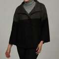 Trilogi Women's Two-tone Swing Back Coat