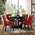 Westmont 5-piece Hot Red Faux Leather Dining Set