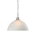 Transitional 1-light Brushed Nickel Pendant