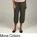 Central Park West Women's Cinched Drawstring Yoga Capri Pants