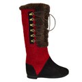 Muk Luks Women's Candy Apple Lace-up Faux-fur Boots