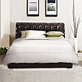 Castela Dark Brown Faux Leather Queen-size Bed