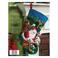 Golfing Santa Stocking Felt Applique Kit