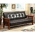 Taylor Dark Espresso Leatherette Convertible Sofa