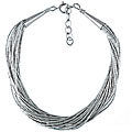 Southwest Moon Sterling Silver and Liquid Silver 20-Strand Bracelet