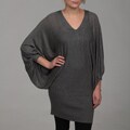 La Cite Women's Grey V-neck Pullover Sweater FINAL SALE