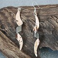 Two-tone Copper Chocolate Swirl Dangle Earrings (Mexico)