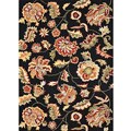Peony Black Floral Rug (3'6 x 5'6)