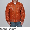 Knoles & Carter Men's Big & Tall Egyptian High Collar Leather Bomber