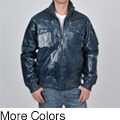 Knoles & Carter Men's Big & Tall Egyptian High Collar Leather Bomber