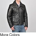 Knoles & Carter Men's Big & Tall Quilted Leather Jacket