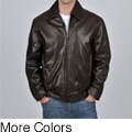 Knoles & Carter Men's Classic Leather Bomber Jacket