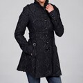 Steve Madden Women's Single Breasted Military Equestrian Jacket