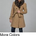 Steve Madden Women's Removable Faux-fur Coat
