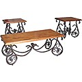 Pine Top 3-piece Table Set