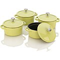 Fagor Michelle B Mini Lemon-lime Enameled Cast Iron Dutch Ovens (Set of 4)