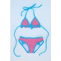 Azul Swimwear Girl's Red Stripe Triangle Bikini