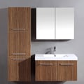 Modern Wall Mount Single Sink Bathroom Vanity Set