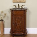 Silkroad Exclusive Single Sink 24-inch Granite Top Vanity Cabinet
