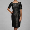 Ellen Tracy Women's Black/ Gold Empire Waist Dress