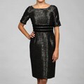 Ellen Tracy Women's Black/ Gold Empire Waist Dress