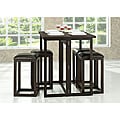 Leeds Brown Wood Collapsible Pub Table Set