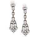 Morgan Ashleigh Goldplated Glass Deco-inspired Dangle Earrings