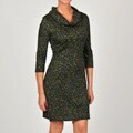 Glamour Plus Size Women's Animal Printed Cowl Neck Dress