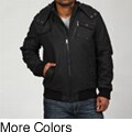 Coogi Men's Wool Detachable Hooded Bomber Jacket