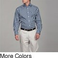Thomas Dean Men's Plaid Woven Shirt