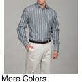 Thomas Dean Men's Striped Woven Shirt