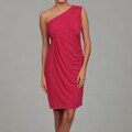 Ellen Tracy Women's Roseberry One Shoulder Drape Dress