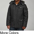 Steve Madden Men's Faux-fur Detachable Hood Coat