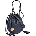 Alla Leather Art Small 'Sharlet' Navy Leather Shoulder Bag