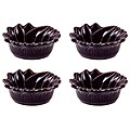 Appolia French Ceramic Eggplant Sunflower Ramekins (Set of 4)
