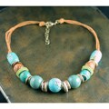 Peyote Bird Designs Blue and Green Howlite Necklace (China)