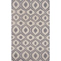 Hand-tufted Modern Waves Grey Rug (8'0" x 10'0")