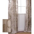 Moderna Natural Crewel Embroidered Faux Linen 84-inch Curtain Panel