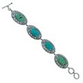 Southwest Moon Sterling Silver Gleeson Turquoise Toggle Bracelet