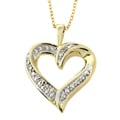 Finesque 14k Gold Overlay Diamond Accent Heart Necklace
