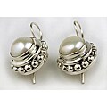 Sterling Silver Pearl Earrings (10 mm)(India)
