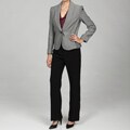 Tahari Women's Black/ White 2-piece Pant Suit